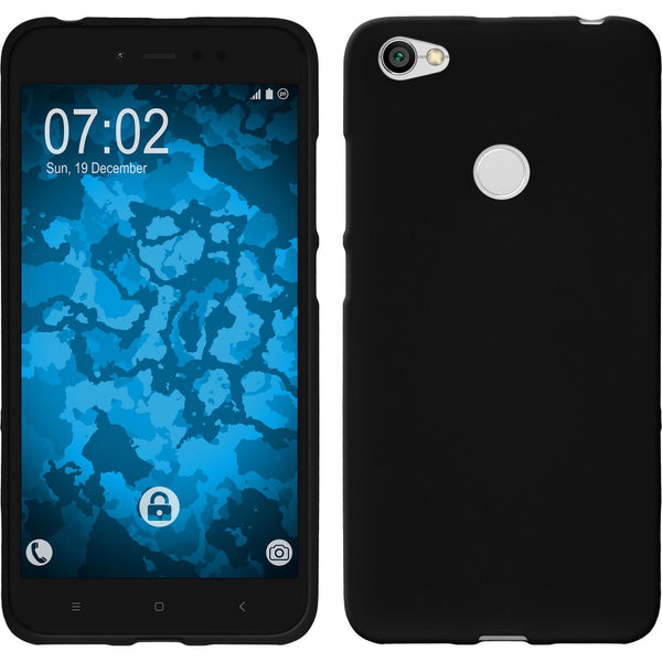 PhoneNatic Case kompatibel mit Xiaomi Redmi Note 5A - schwarz Silikon Hülle matt Cover