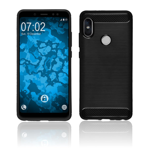 PhoneNatic Case kompatibel mit Xiaomi Redmi Note 5 Pro - schwarz Silikon Hülle Ultimate Cover