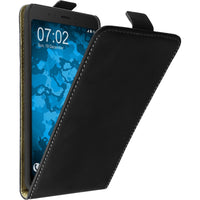 Kunst-Lederhülle für Xiaomi Redmi 5 Flip-Case schwarz + 2 Sc