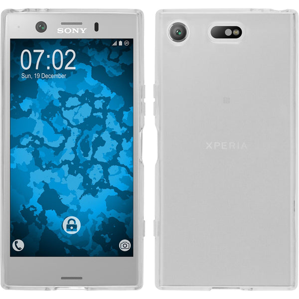 PhoneNatic Case kompatibel mit Sony Xperia XZ1 Compact - Crystal Clear Silikon Hülle transparent Cover