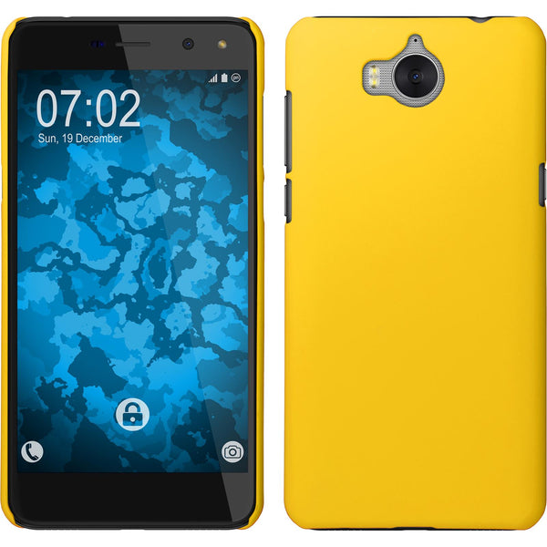 Hardcase für Huawei Y5 2017 gummiert gelb