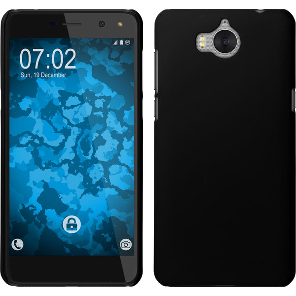 Hardcase für Huawei Y5 2017 gummiert schwarz