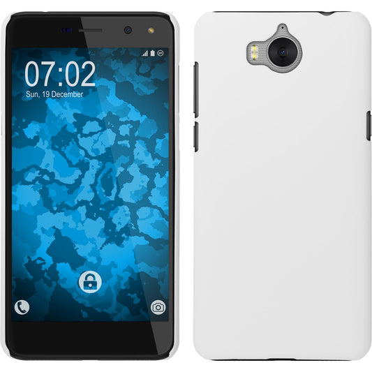 Hardcase für Huawei Y5 2017 gummiert weiﬂ