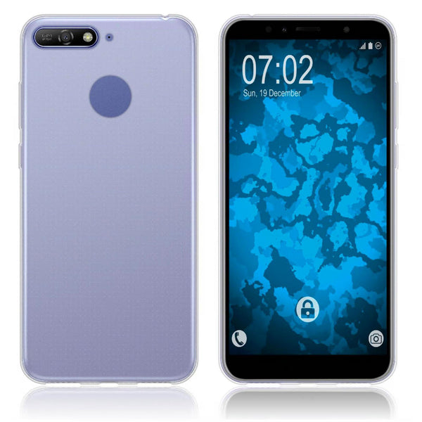 PhoneNatic Case kompatibel mit Huawei Y6 (2018) - Crystal Clear Silikon Hülle transparent Cover