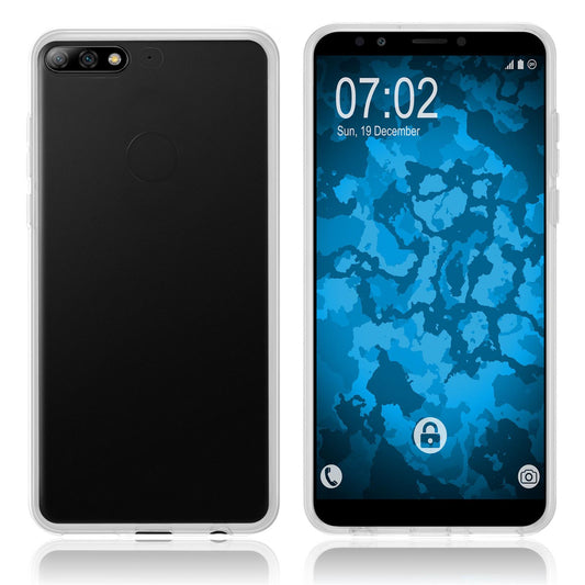 PhoneNatic Case kompatibel mit Huawei Y7 Pro (2018) - Crystal Clear Silikon Hülle transparent Cover