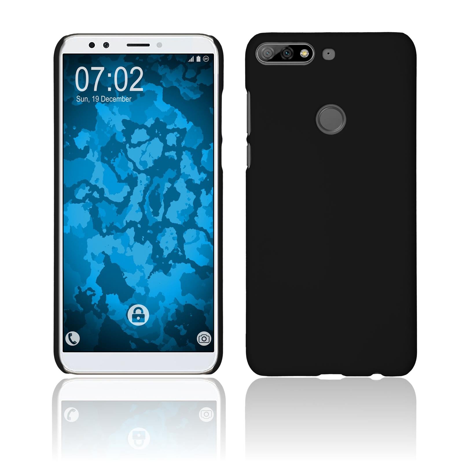 Hardcase für Huawei Y7 Prime (2018) gummiert schwarz
