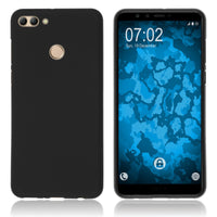 PhoneNatic Case kompatibel mit Huawei Y9 (2018) - schwarz Silikon Hülle matt Cover