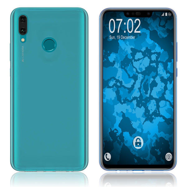 PhoneNatic Case kompatibel mit Huawei Y9 (2019) - Crystal Clear Silikon Hülle transparent Cover